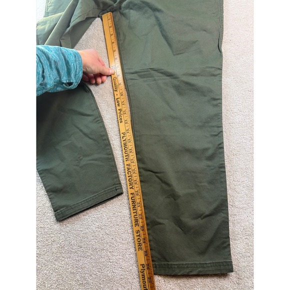 Old Navy Pixie Pants NEW Women's 16 (38x26.5) Olive Green Cropped Utility Chino - Picture 8 of 9
